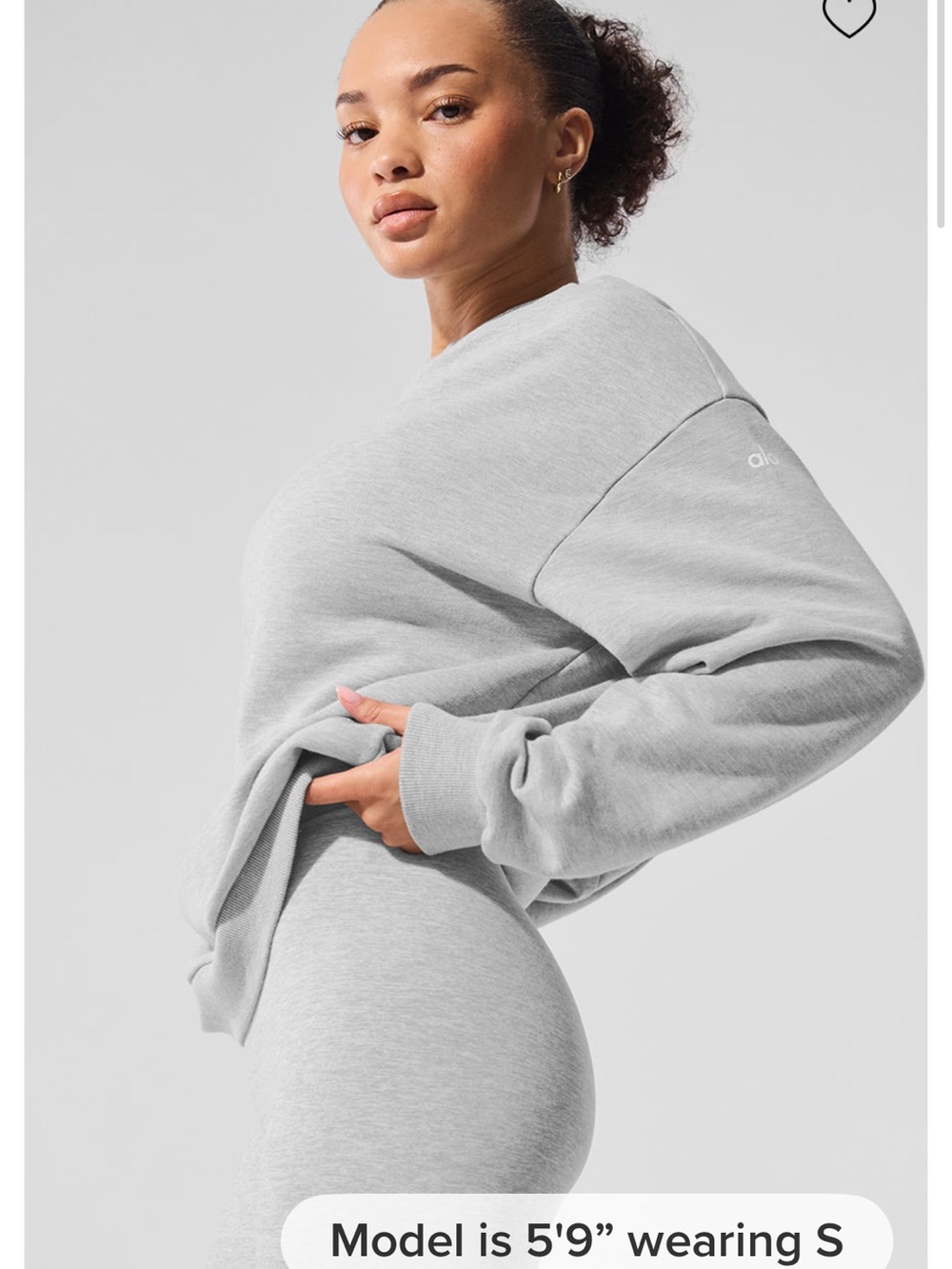 ALO Yoga Chill Crewneck Sweatshirt - Heather Gray